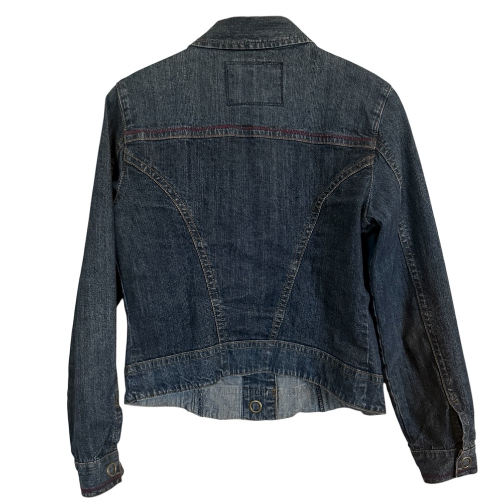 CAbi Artsy Jean Jacket with snap closures and unique Vintage Buttons Size M - Picture 3 of 13